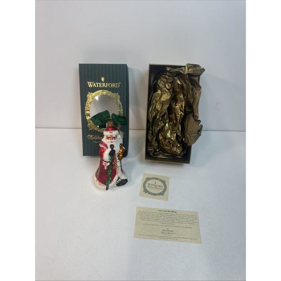 Waterford Holiday Heirlooms 3rd Edition‎ Blown Glass Santa Ornament - 2000 NIB - Picture 1 of 9